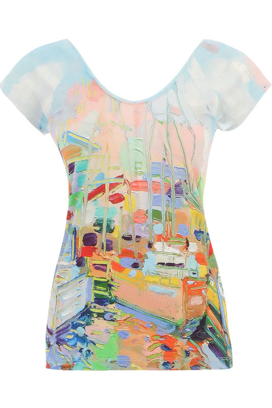 Dolcezza 'Kings Pier Marina' V-Neck Top | 25730