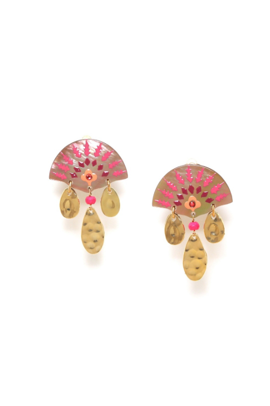 Franck Herval Yoko Clip Earrings With 3 Drops