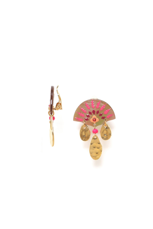 Franck Herval Yoko Clip Earrings With 3 Drops
