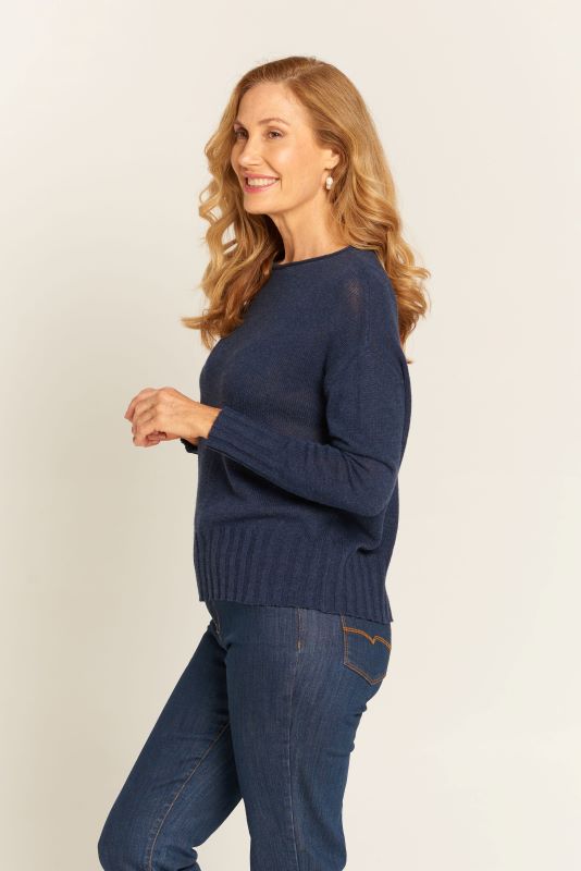 Goondiwindi Cotton Rib Hem Cotton Jumper