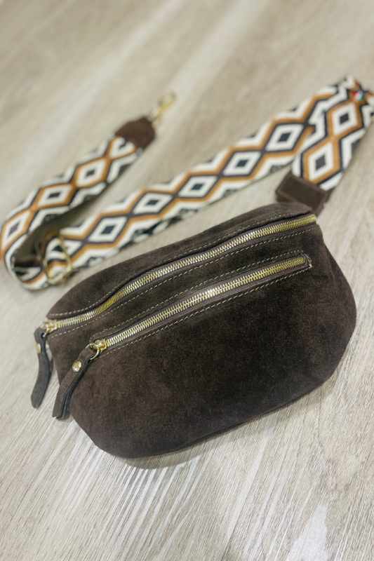 Lauren Vidal Elda Double Zip Bag | Cafe