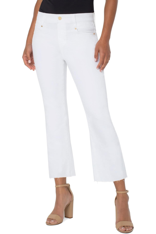 Liverpool Gia Crop Flare | White