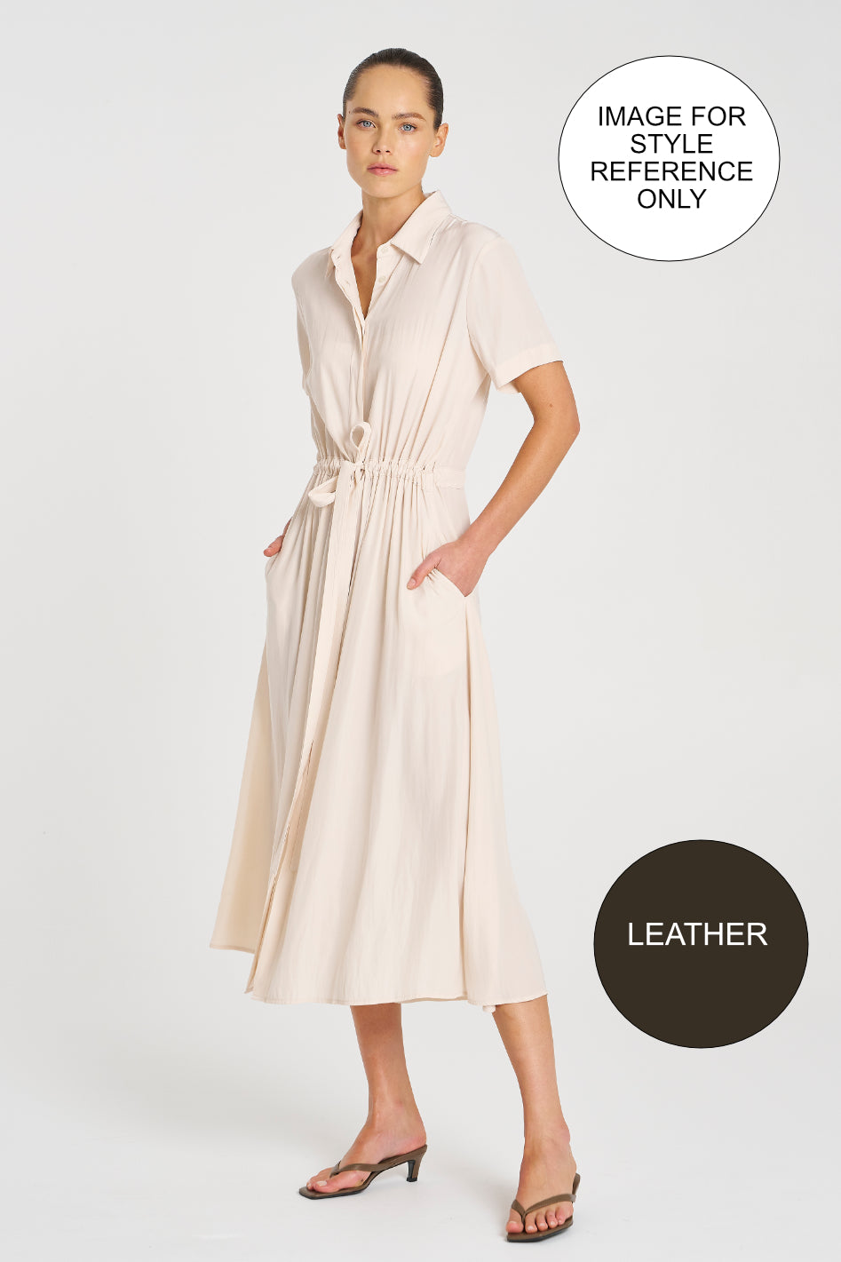 Mela Purdie Draw Waist T Dress | Mache | Leather