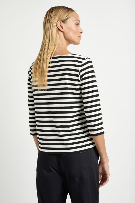 Mela Purdie Relaxed Boat Neck | Bevel Stripe Knit