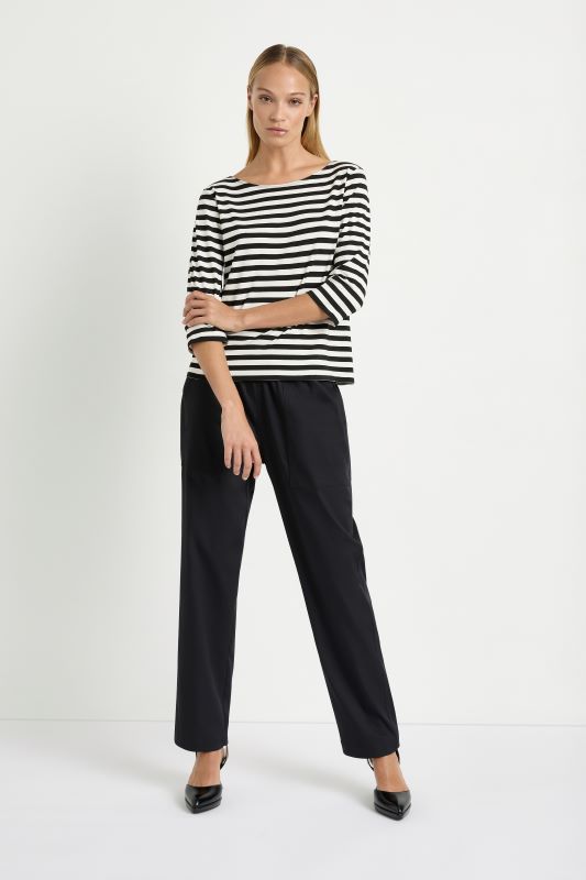 Mela Purdie Relaxed Boat Neck | Bevel Stripe Knit