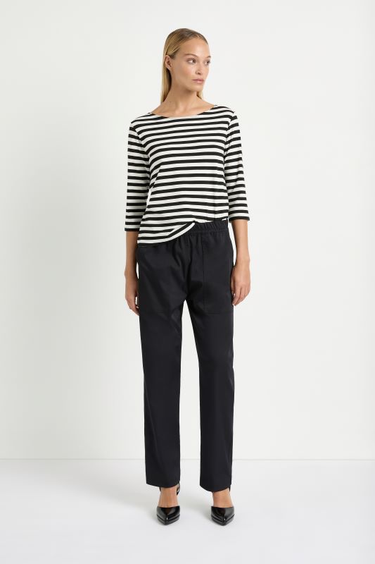 Mela Purdie Relaxed Boat Neck | Bevel Stripe Knit