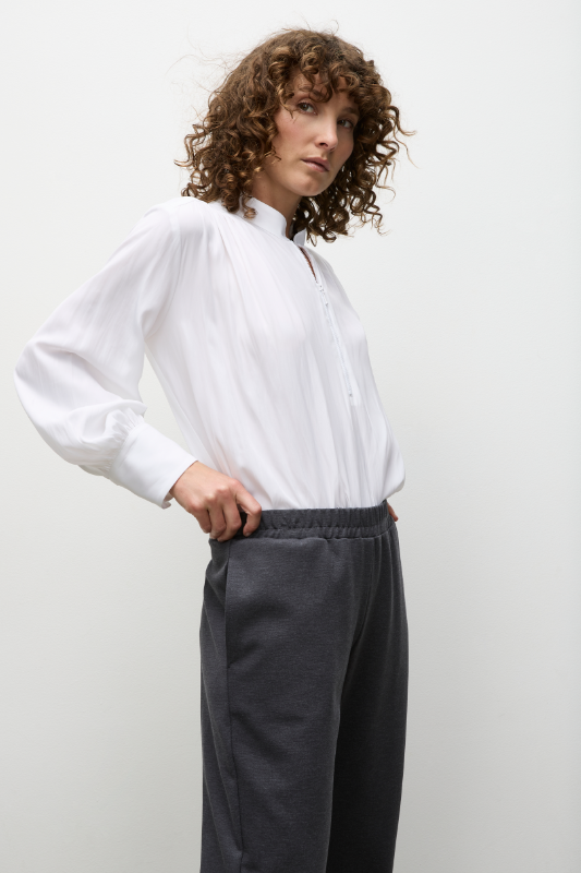 Mela Purdie Ankle Pant | Ebony Marl | Polished Ponte