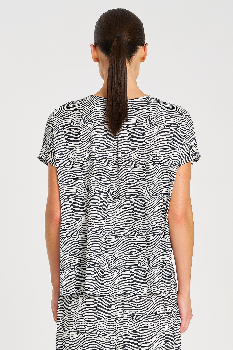 Mela Purdie Cap Shell | Terrain Print Charmeuse