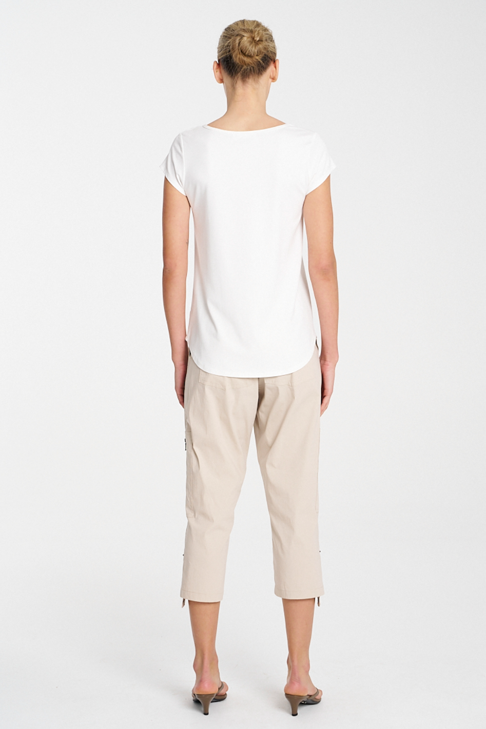 Mela Purdie Cropped Zip Cargo | Microprene | Biscotti