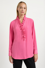 Load image into Gallery viewer, Mela Purdie Frill Neck Blouse in Flambe Mache
