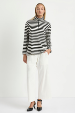 Load image into Gallery viewer, Mela Purdie Half Zip Sweater in Bevel Stripe Knit
