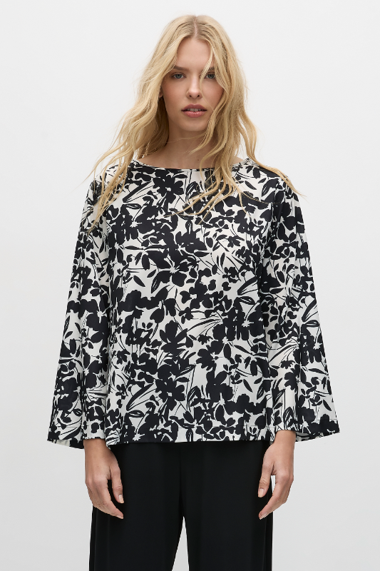 Mela Purdie L.S. Slice Neck Plaza | Tuberose Print Charmeuse
