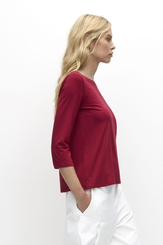 Mela Purdie Relaxed Boat Neck | Berry | Matte Jersey