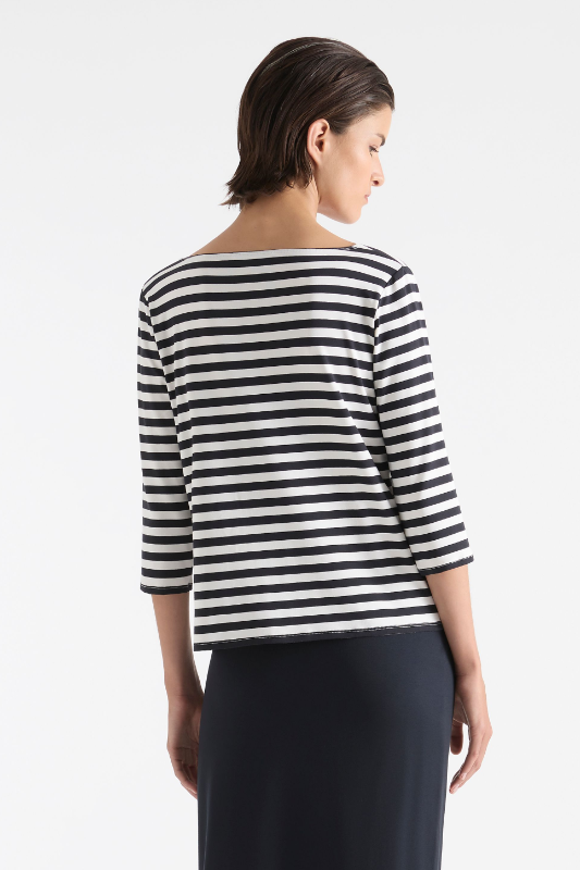 Mela Purdie Relaxed Boat Neck | Bevel Stripe Knit