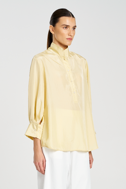 Mela Purdie Resort Shirt | Tumbled Taffeta | Champagne