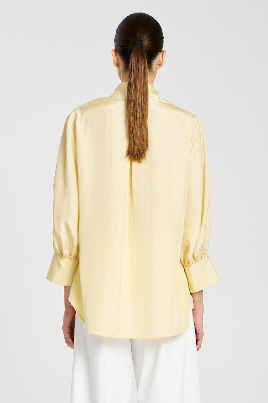 Mela Purdie Resort Shirt | Tumbled Taffeta | Champagne