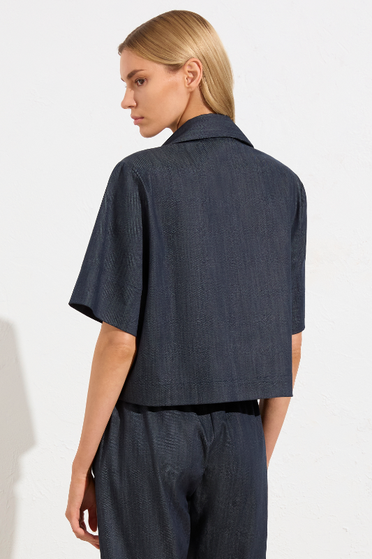 Mela Purdie SS Zip Bomber | Soft Stretch Denim