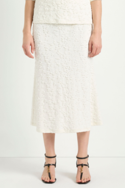 Mela Purdie Slim Skirt in Milk Cloque