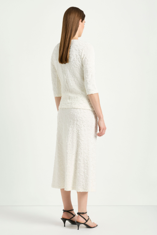 Mela Purdie Slim Skirt in Milk Cloque