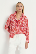 Load image into Gallery viewer, Mela Purdie Soft Shirt in Tangello Print Silk
