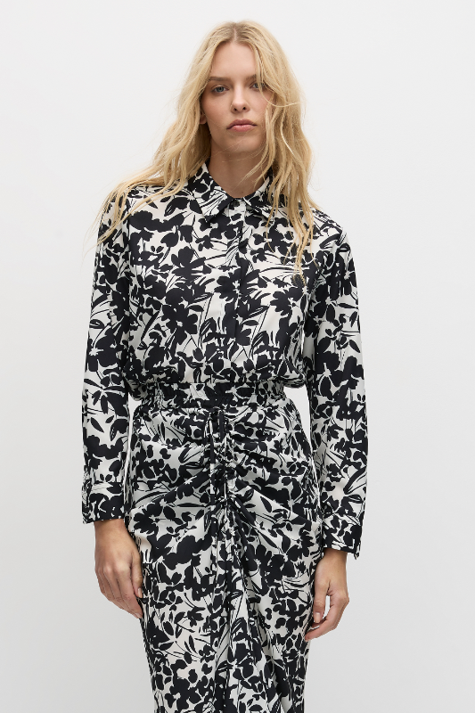 Mela Purdie Soft Shirt | Tuberose Print Charmeuse