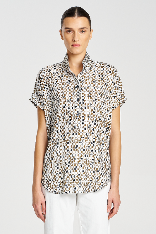 Mela Purdie Tab Stand Shell | Pendant Print Charmeuse