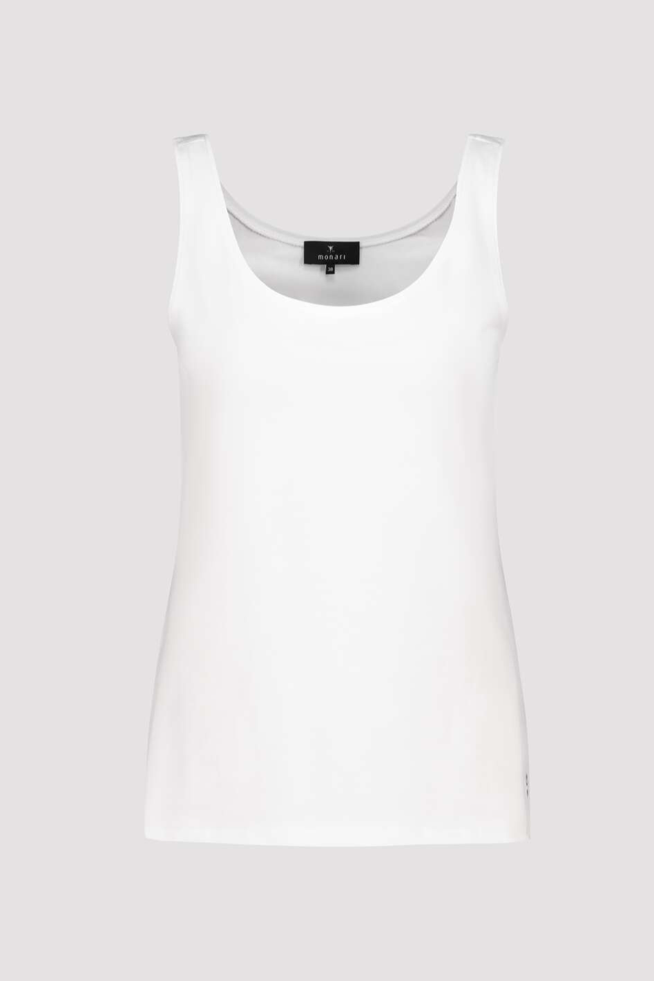 Monari Basic Round Neck Top in Cream