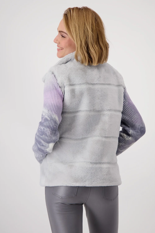 Monari Faux Fur Waistcoat | Chrome | 808267