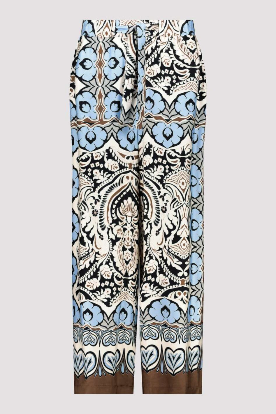 Monari Wide-Leg Trousers in Ornamental Pattern