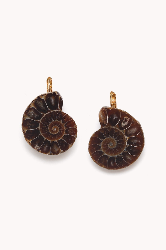 Nature Bijoux Ammonite French Hook Earrings | Wabi Collection