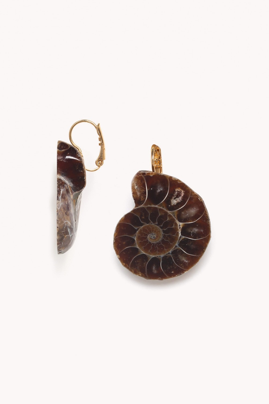 Nature Bijoux Ammonite French Hook Earrings | Wabi Collection