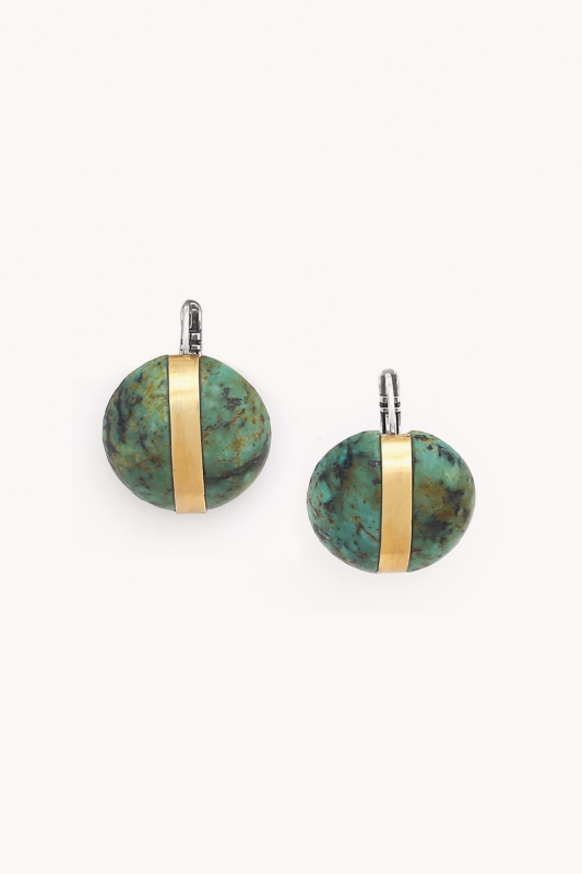 Nature Bijoux Round French Hook Earrings | Mara Collection