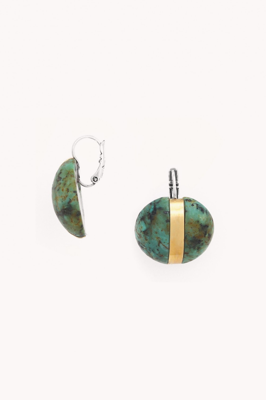Nature Bijoux Round French Hook Earrings | Mara Collection