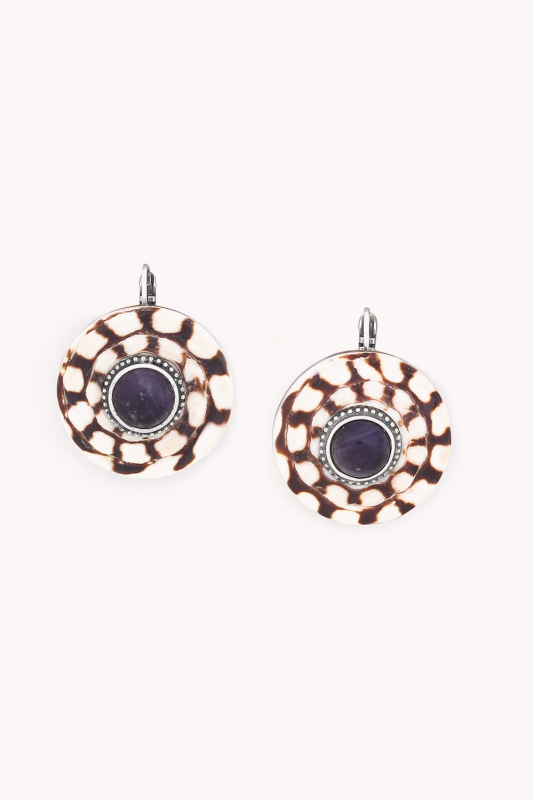 Nature Bijoux Round French Hook Earrings | St Barth Collection