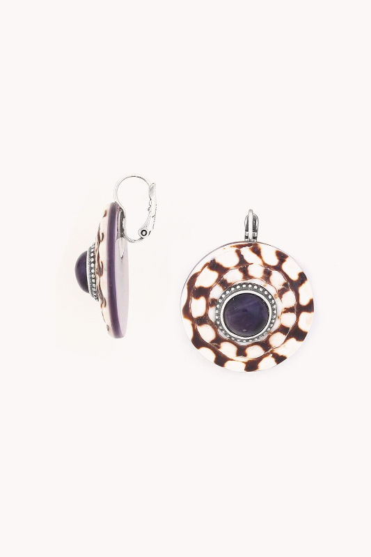 Nature Bijoux Round French Hook Earrings | St Barth Collection