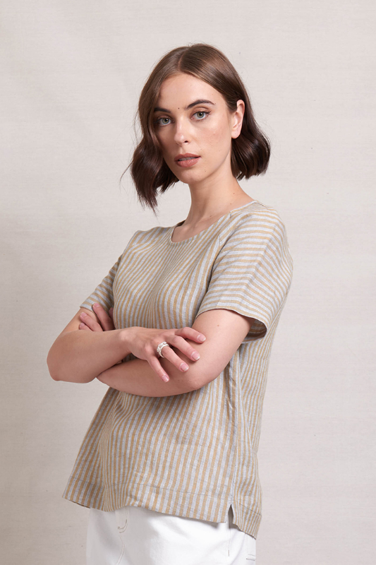 Neris Simplici Tee | Mineral Stripe
