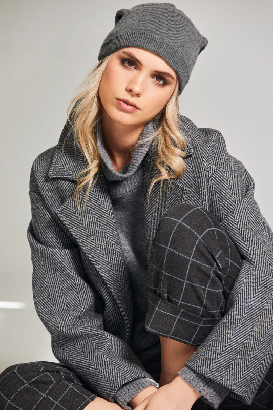 Peruzzi Check Trouser | Grey | W24123