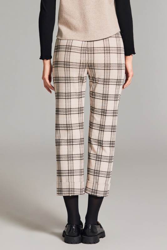 Peruzzi Check Trouser | Sand | W24124