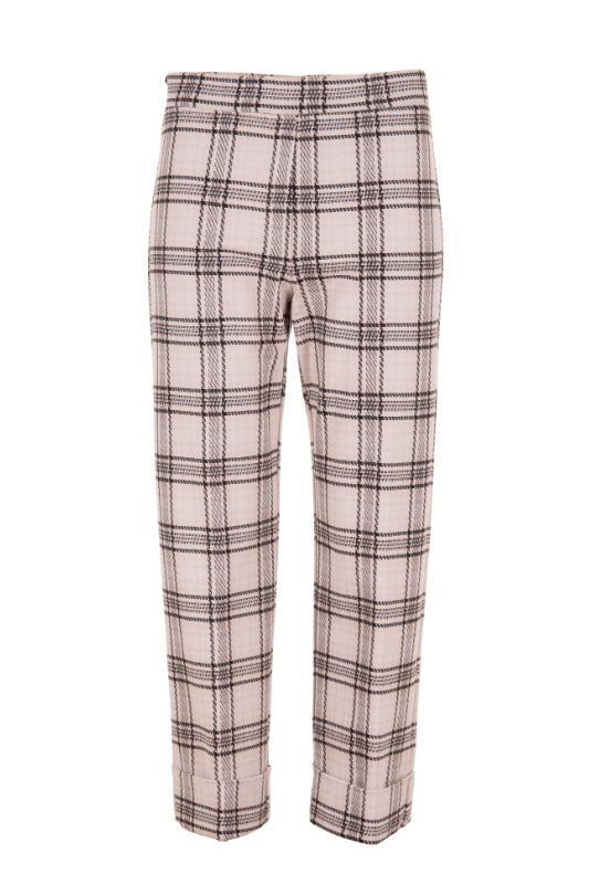 Peruzzi Check Trouser | Sand | W24124