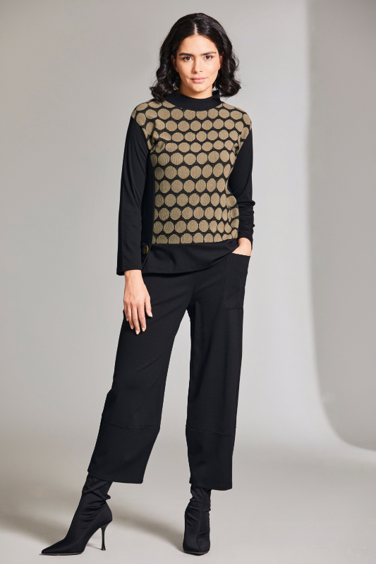 Peruzzi Circle Knit | Ecru/Black | W24177