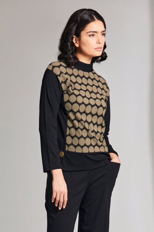 Peruzzi Circle Knit | Ecru/Black | W24177