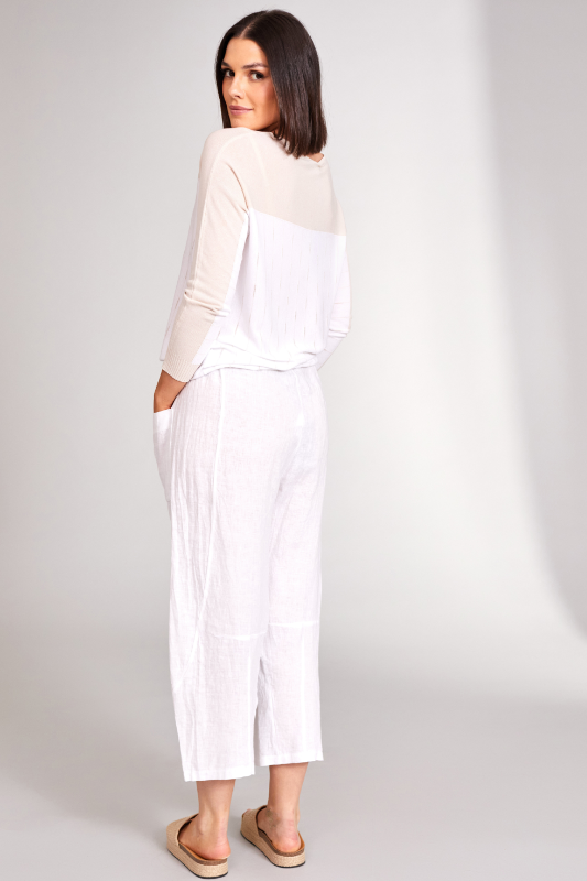 Peruzzi Linen Slouch Trousers | White | S24145