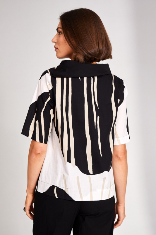 Peruzzi Monochrome Top | Black & White | S24101