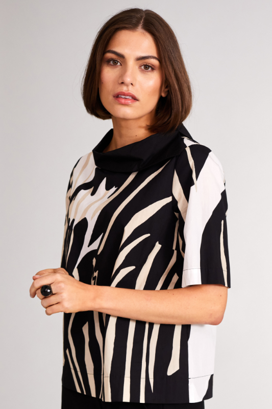 Peruzzi Monochrome Top | Black & White | S24101