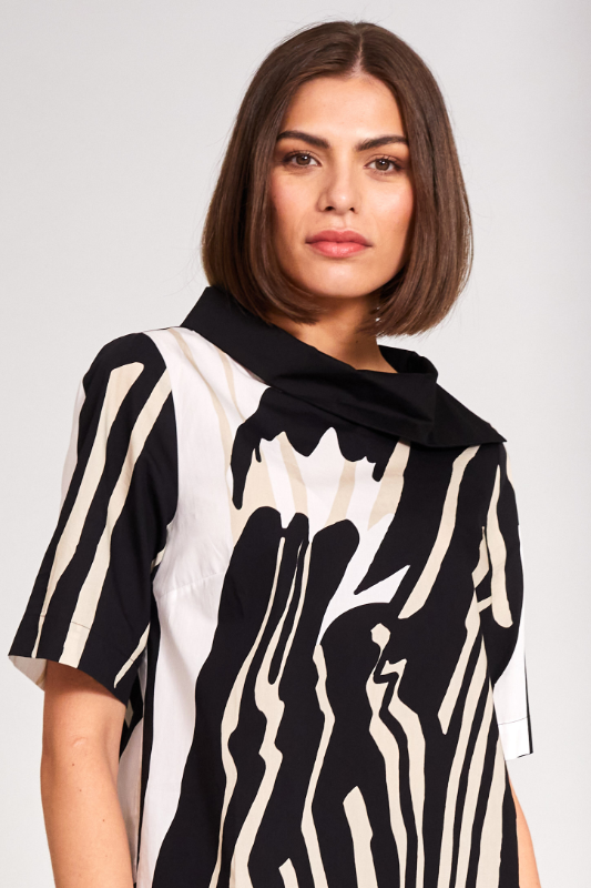 Peruzzi Monochrome Top | Black & White | S24101
