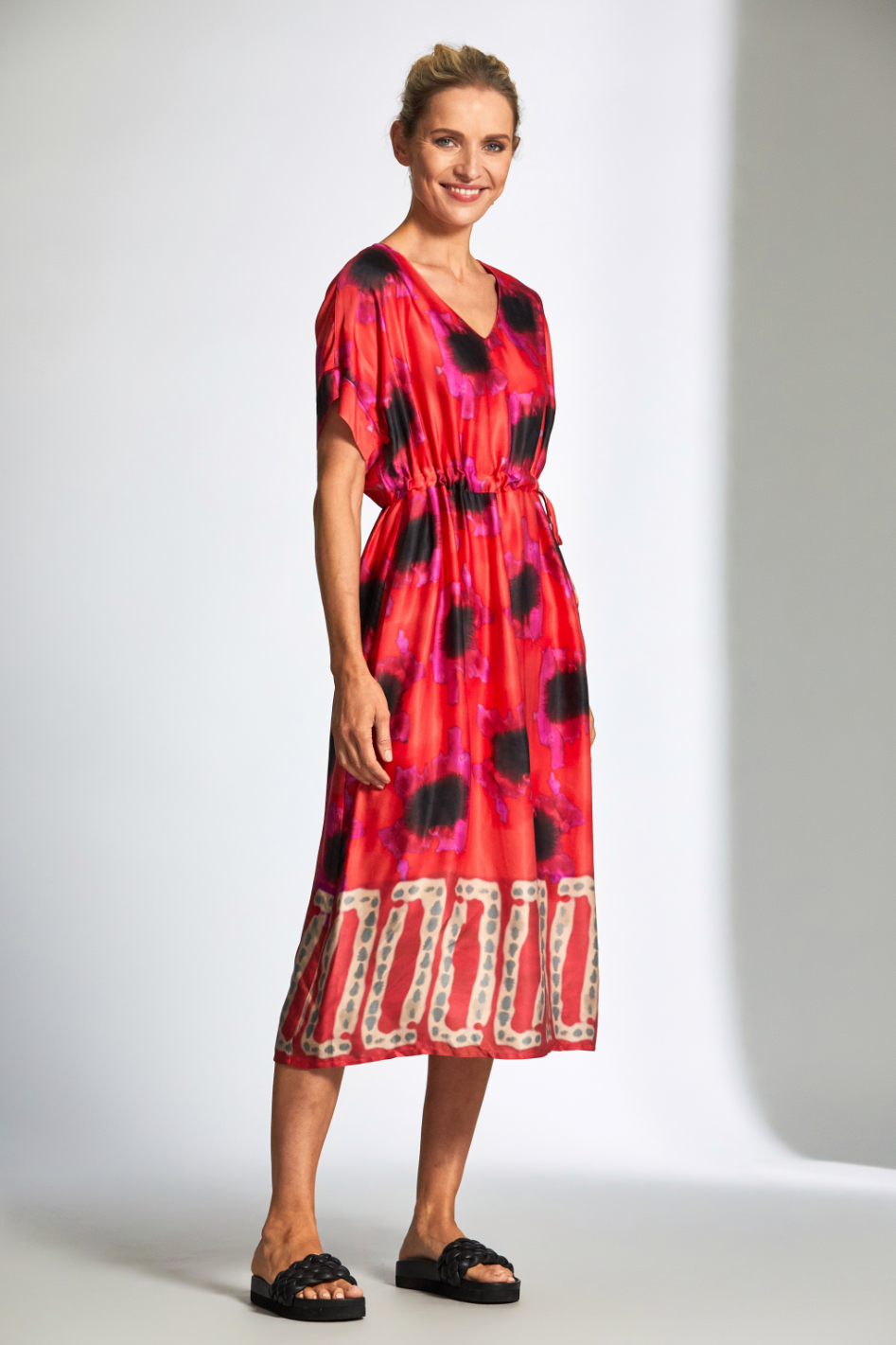 Peruzzi Printed Dress in Tomato