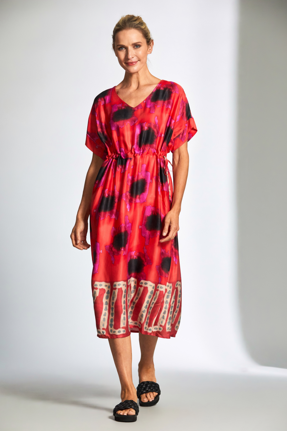 Peruzzi Printed Dress in Tomato