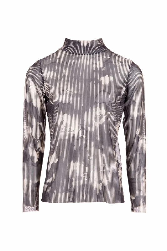 Peruzzi Tulle Print Top | Black/Sand | W24206