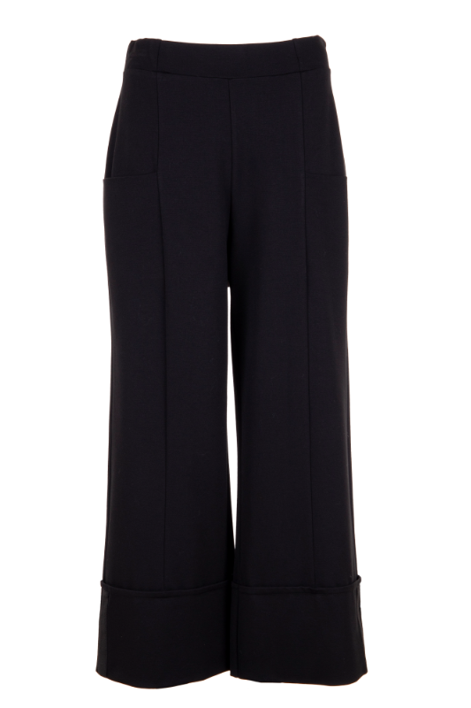 Peruzzi Wide Leg Crop | Black | W24144