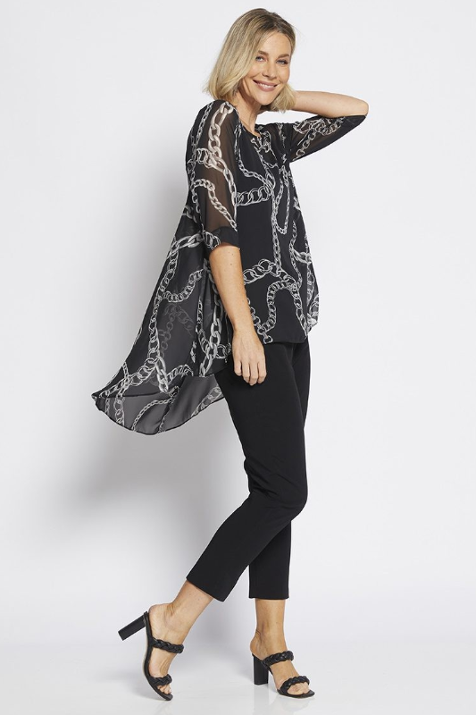 Philosophy Alicia 3/4 Hi Lo Tunic | Necklace